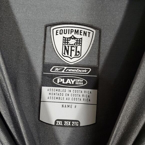 NFL Equipment Tank Mens 2XL Gray Activewear Play Dry High Neck Pullover Reebok - Picture 3 of 9